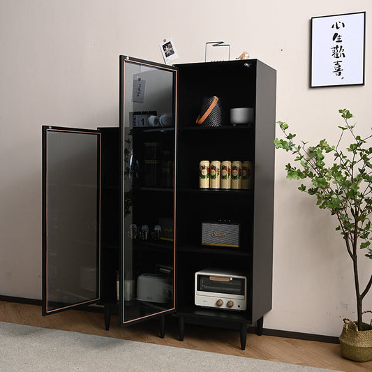 ELLE SWEDEN Bibliothèque en verre et bois massif (4 couleurs, 2 tailles) 