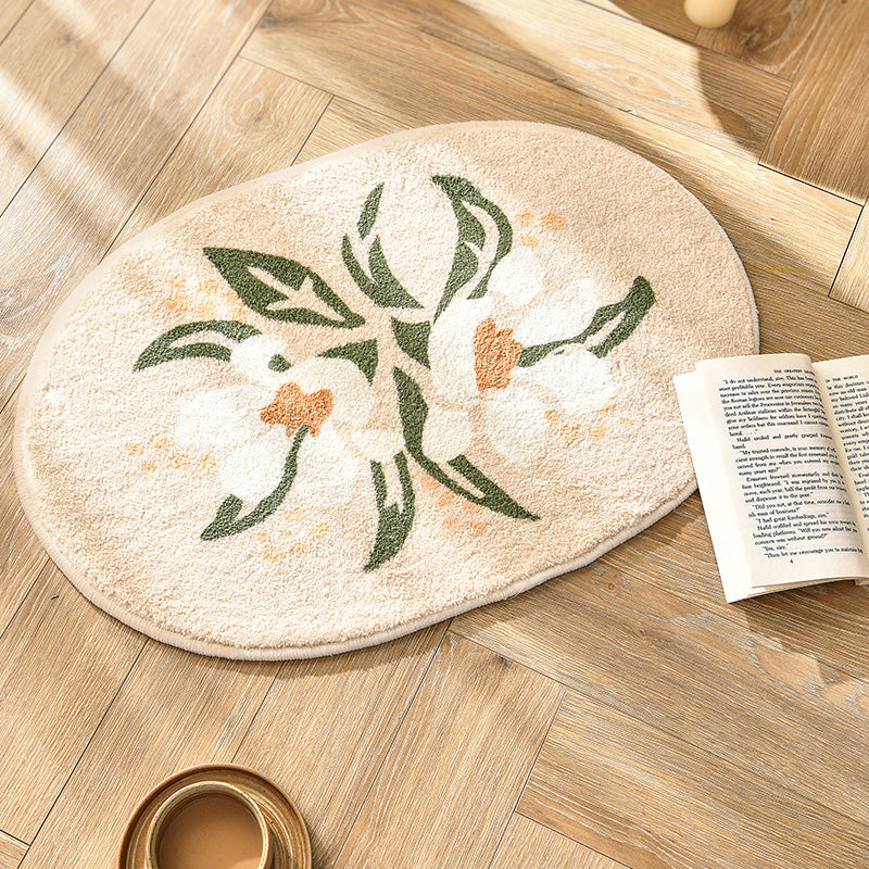 Tapis de bain à fleurs Avabel