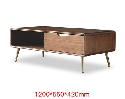 Table basse Lucas en bois massif de luxe nordique 