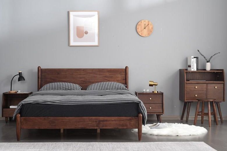 Lit nordique moderne ASHER 1,5 m/1,8 m Queen/King Size