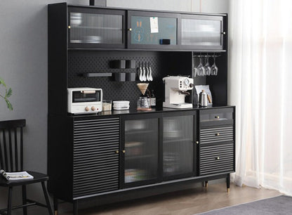 Buffet scandinave en bois massif ADALINE (3 couleurs, 3 tailles)