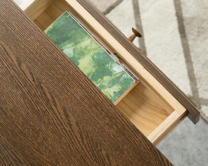 Bureau d'ordinateur en bois massif Hugo Nordic en chêne américain