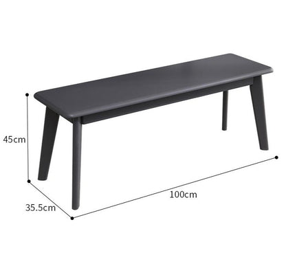 Banc LINCOLN Nordic Modern en bois massif, tabouret long 