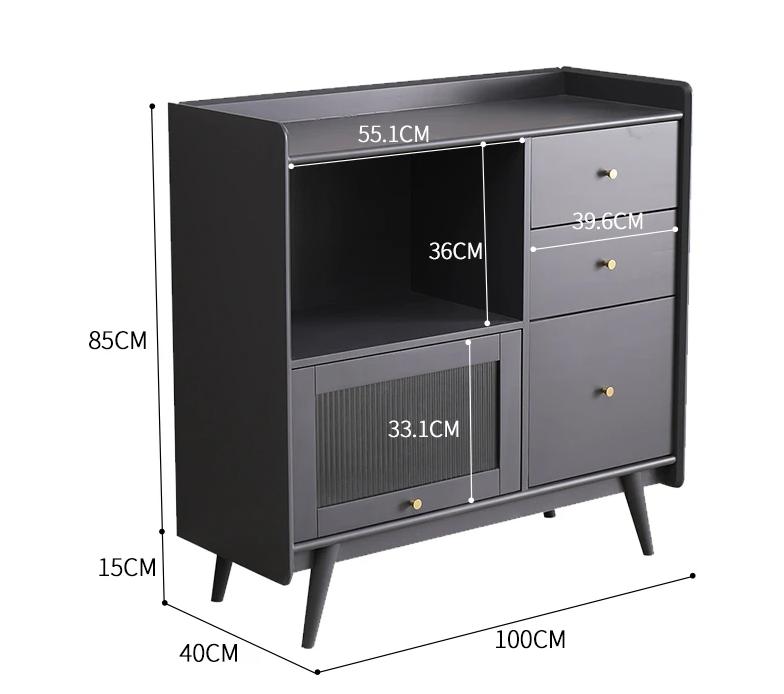 Buffet nordique HENRY, armoire de rangement de cuisine 