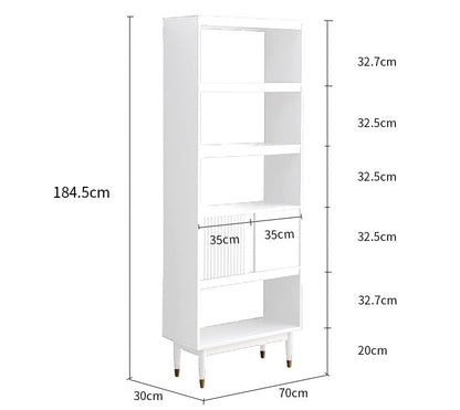 Bibliothèque ISABEL HYATT en bois massif nordique (2 tailles, 4 couleurs)