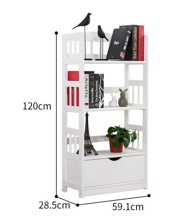 Bibliothèque de rangement moderne en bois massif DAVIDE