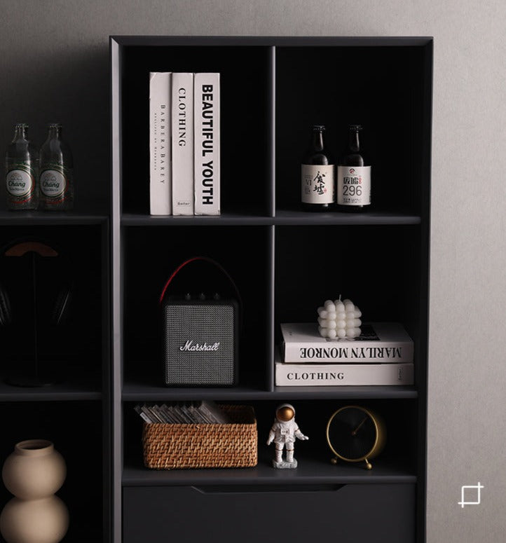 KAILANI TOKYO HILTON Bibliothèque japonaise scandinave en bois massif (4 couleurs, 3 tailles)