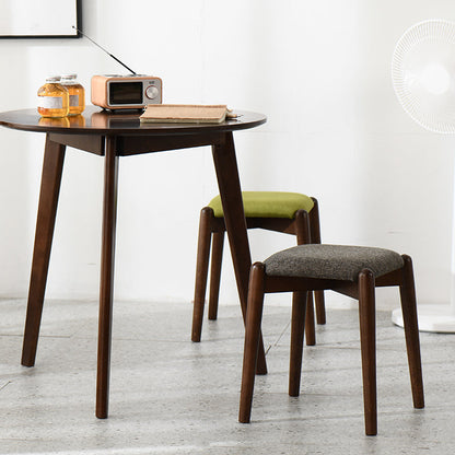 Tabouret de coiffeuse Isabella OSAKA en bois massif, style japonais scandinave, idéal pour le maquillage ou la toilette.