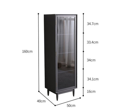ELLE SWEDEN Bibliothèque en verre et bois massif (4 couleurs, 2 tailles) 
