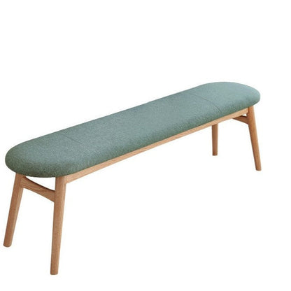 Banc en bois massif LYRIC BELAIR en chêne nordique avec coussin lavable en tissu 