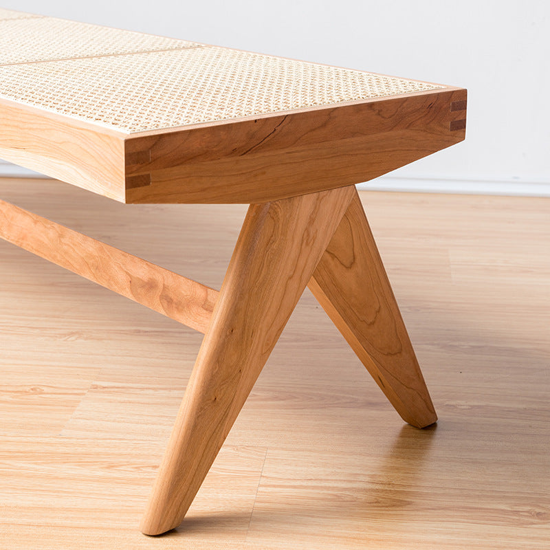 Banc et pouf en rotin Atticus