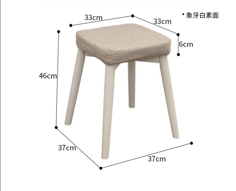 Tabouret coussin JAXON Table à manger et coiffeuse en bois massif 