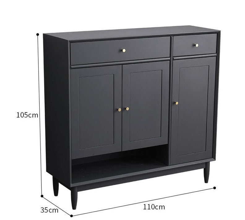 Elise SWEDEN Buffet Buffet en bois dur Meuble à chaussures scandinave en tissu 4 couleurs 2 tailles