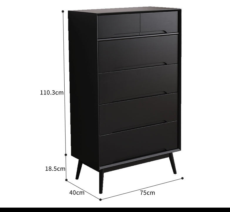 Commode scandinave en bois massif ANN (4 couleurs, 2 tailles)