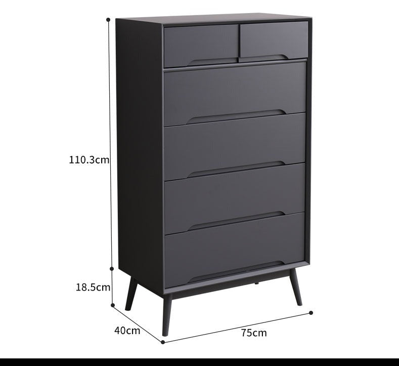 Commode scandinave en bois massif ANN (4 couleurs, 2 tailles)