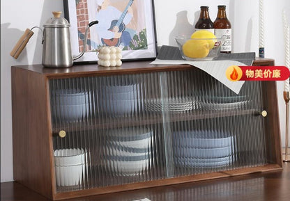 Meuble de rangement Braxton avec comptoir en bois massif scandinave