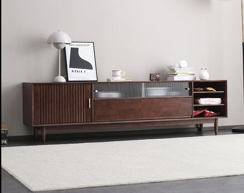 DANA SWEDEN Meuble TV scandinave en bois dur (3 tailles, 4 couleurs)