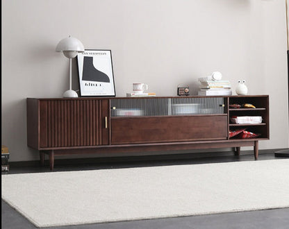 DANA SWEDEN Meuble TV scandinave en bois dur (3 tailles, 4 couleurs)