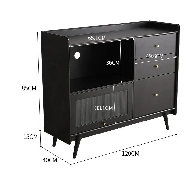 Buffet nordique HENRY, armoire de rangement de cuisine 