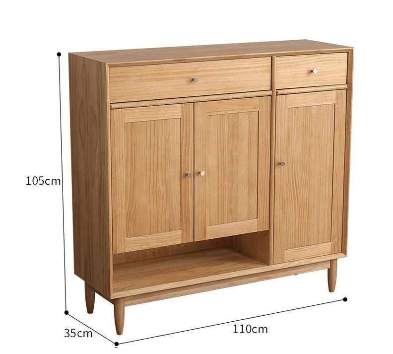 Elise SWEDEN Buffet Buffet en bois dur Meuble à chaussures scandinave en tissu 4 couleurs 2 tailles