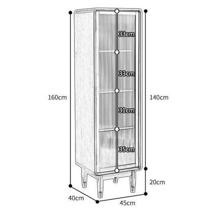 Adelaide SWEDEN Armoire à vin en bois massif avec vitrine en verre