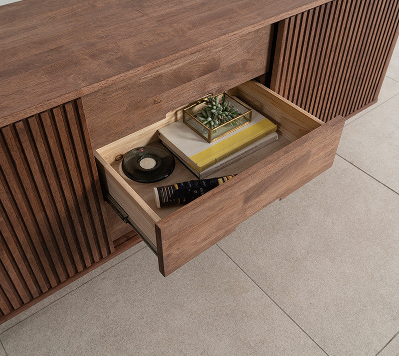 Buffet LOLA NEW YORK HILTON de style scandinave et nordique, tout en bois massif 