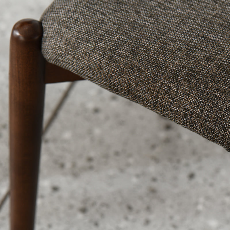 Tabouret de coiffeuse Isabella OSAKA en bois massif, style japonais scandinave, idéal pour le maquillage ou la toilette.