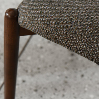 Tabouret de coiffeuse Isabella OSAKA en bois massif, style japonais scandinave, idéal pour le maquillage ou la toilette.