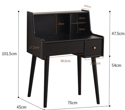 ISABEL TOKYO Commode Coiffeuse Miroir Japonais Scandinave (Couleur Noyer, Noir Blanc, Gris)