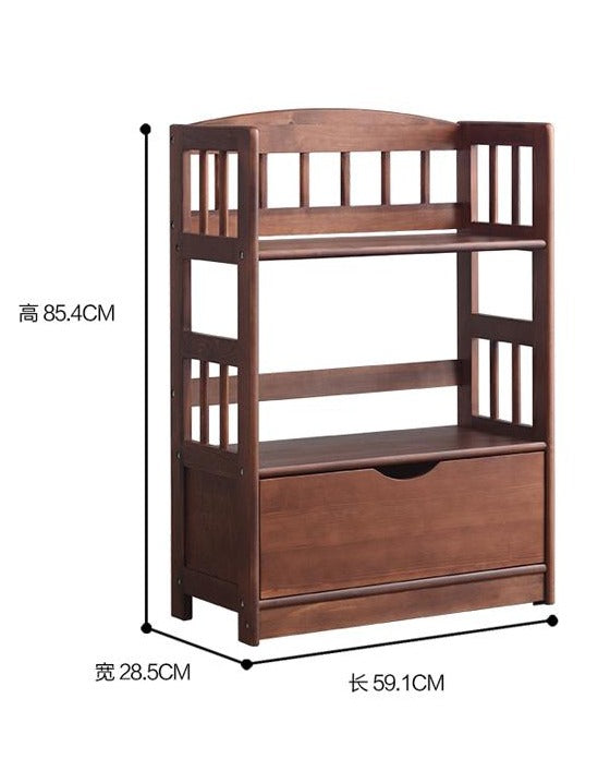 Bibliothèque de rangement moderne en bois massif DAVIDE