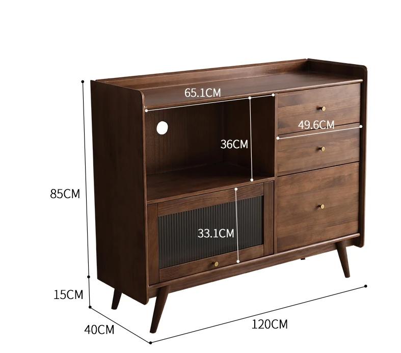 Buffet nordique HENRY, armoire de rangement de cuisine 