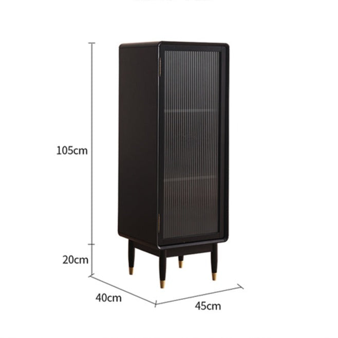 Adelaide SWEDEN Armoire à vin en bois massif avec vitrine en verre