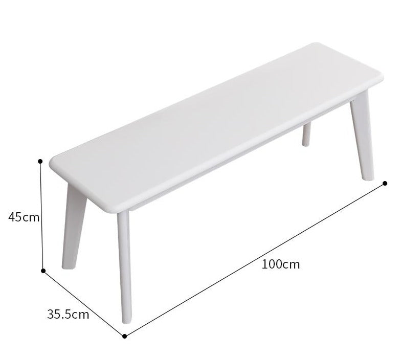 Banc LINCOLN Nordic Modern en bois massif, tabouret long 