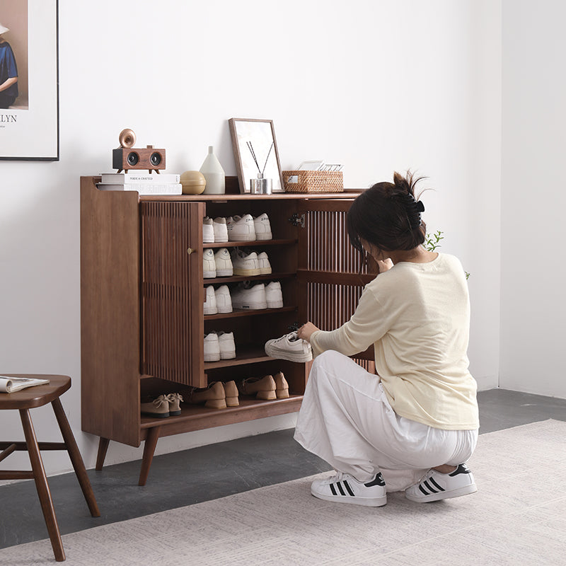 Buffet de rangement nordique Luis Buffet / Meuble à chaussures en bois massif 