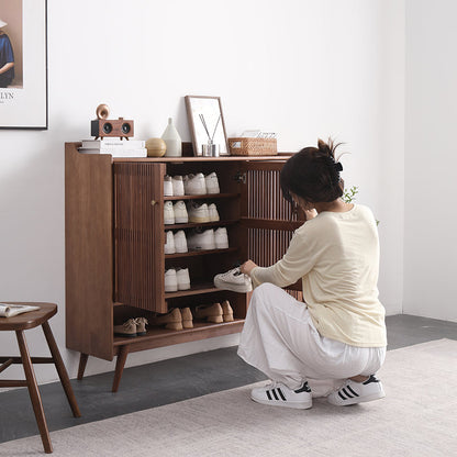 Buffet de rangement nordique Luis Buffet / Meuble à chaussures en bois massif 