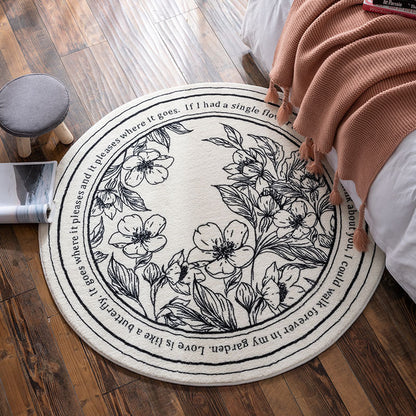 Tapis de chambre rond Hillsby