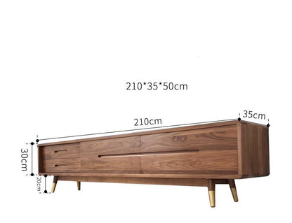 Meuble TV JANE RITZ en bois dur de style nordique japonais 