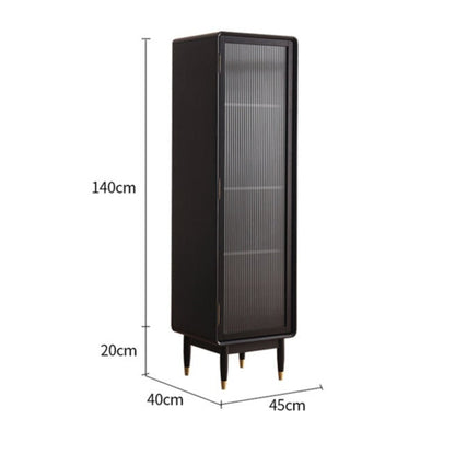 Adelaide SWEDEN Armoire à vin en bois massif avec vitrine en verre