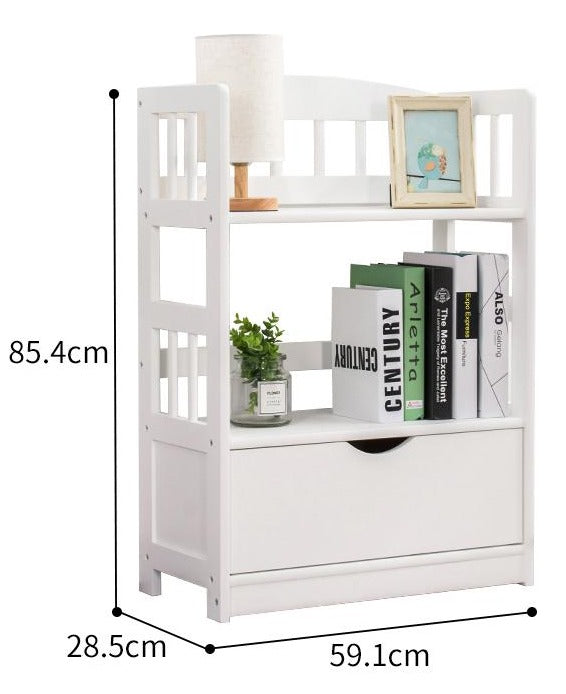 Bibliothèque de rangement moderne en bois massif DAVIDE