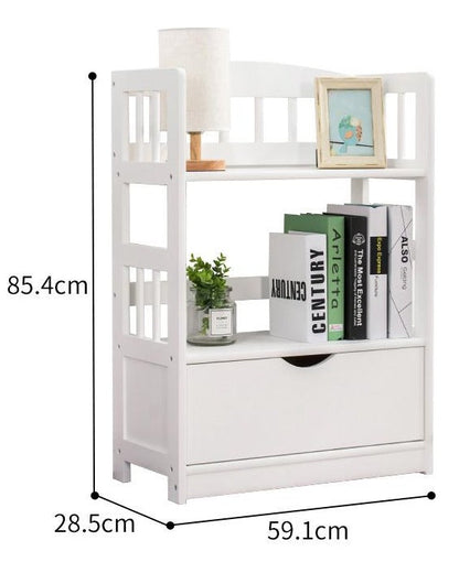 Bibliothèque de rangement moderne en bois massif DAVIDE