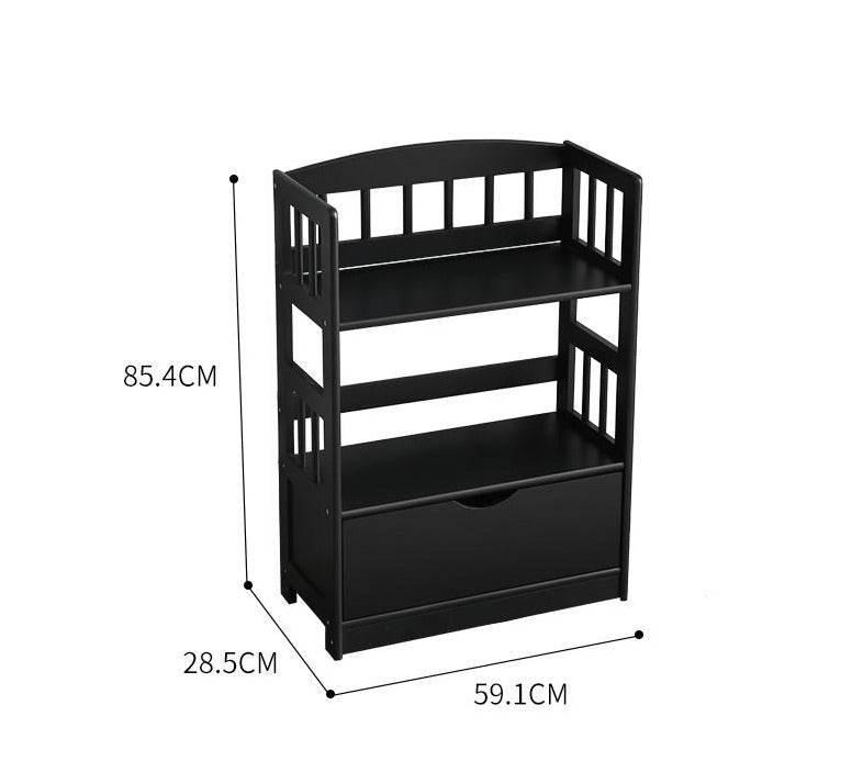 Bibliothèque de rangement moderne en bois massif DAVIDE