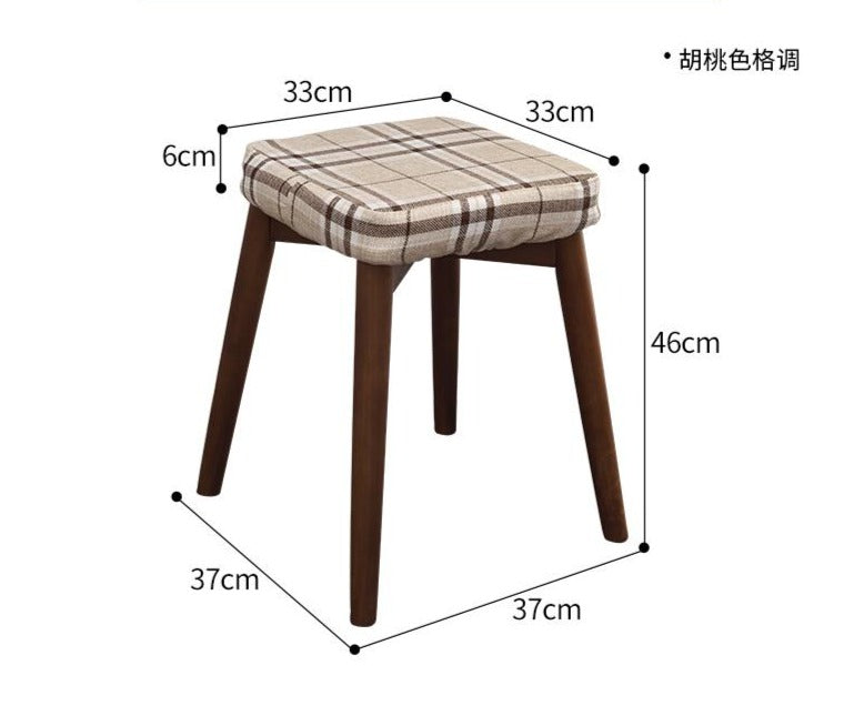 Tabouret coussin JAXON Table à manger et coiffeuse en bois massif 
