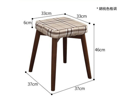 Tabouret coussin JAXON Table à manger et coiffeuse en bois massif 