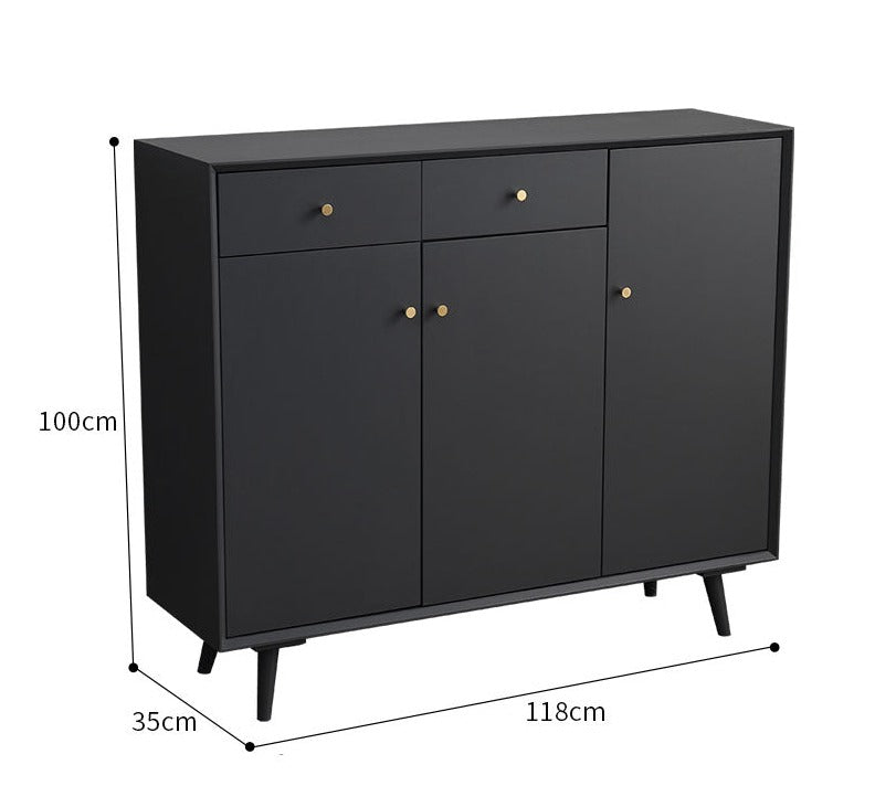 Meuble à chaussures Eileen SWEDEN en bois dur scandinave nordique, 4 couleurs et 4 tailles