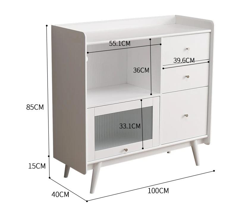 Buffet nordique HENRY, armoire de rangement de cuisine 