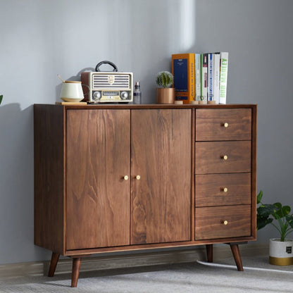 AUBREE HYATT Commode à tiroirs Chambre nordique Buffet américain en bois dur