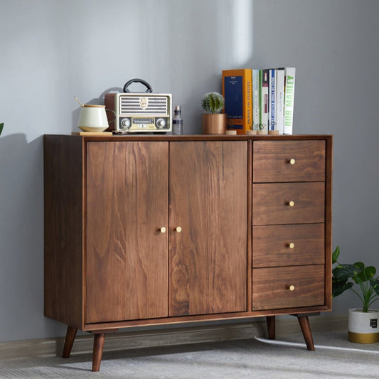 AUBREE HYATT Commode à tiroirs Chambre nordique Buffet américain en bois dur