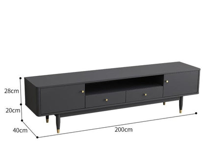 Meuble TV console en bois massif nordique ELIJAH au design simple et moderne 