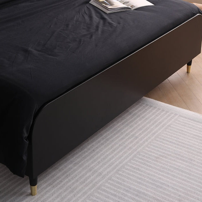 Lit Anastasia HYATT scandinave nordique en bois massif pur pour chambre à coucher (2 tailles, 4 couleurs)