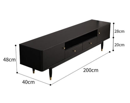 Meuble TV console en bois massif nordique ELIJAH au design simple et moderne 